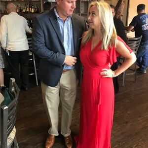 Lulu's Vibrant Red Maxi Dress